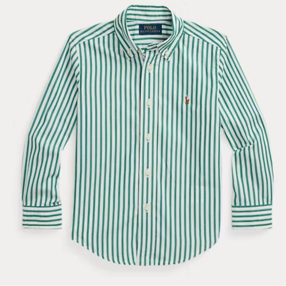 Polo by Ralph Lauren Striped Poplin Shirt - Picture 12 of 14